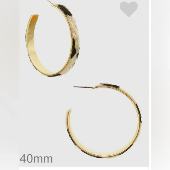 LEOPARD PRINT FAUX FUR HOOP EARRINGS
(New) - Picture 2 of 5